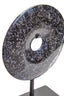Hamilton Interiors Accessories Salmo Extra Small Black Marble Round Dia 15cm Disc Sculpture House of Isabella UK