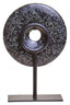 Hamilton Interiors Accessories Salmo Extra Small Black Marble Round Dia 15cm Disc Sculpture House of Isabella UK