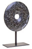 Hamilton Interiors Accessories Salmo Extra Small Black Marble Round Dia 15cm Disc Sculpture House of Isabella UK