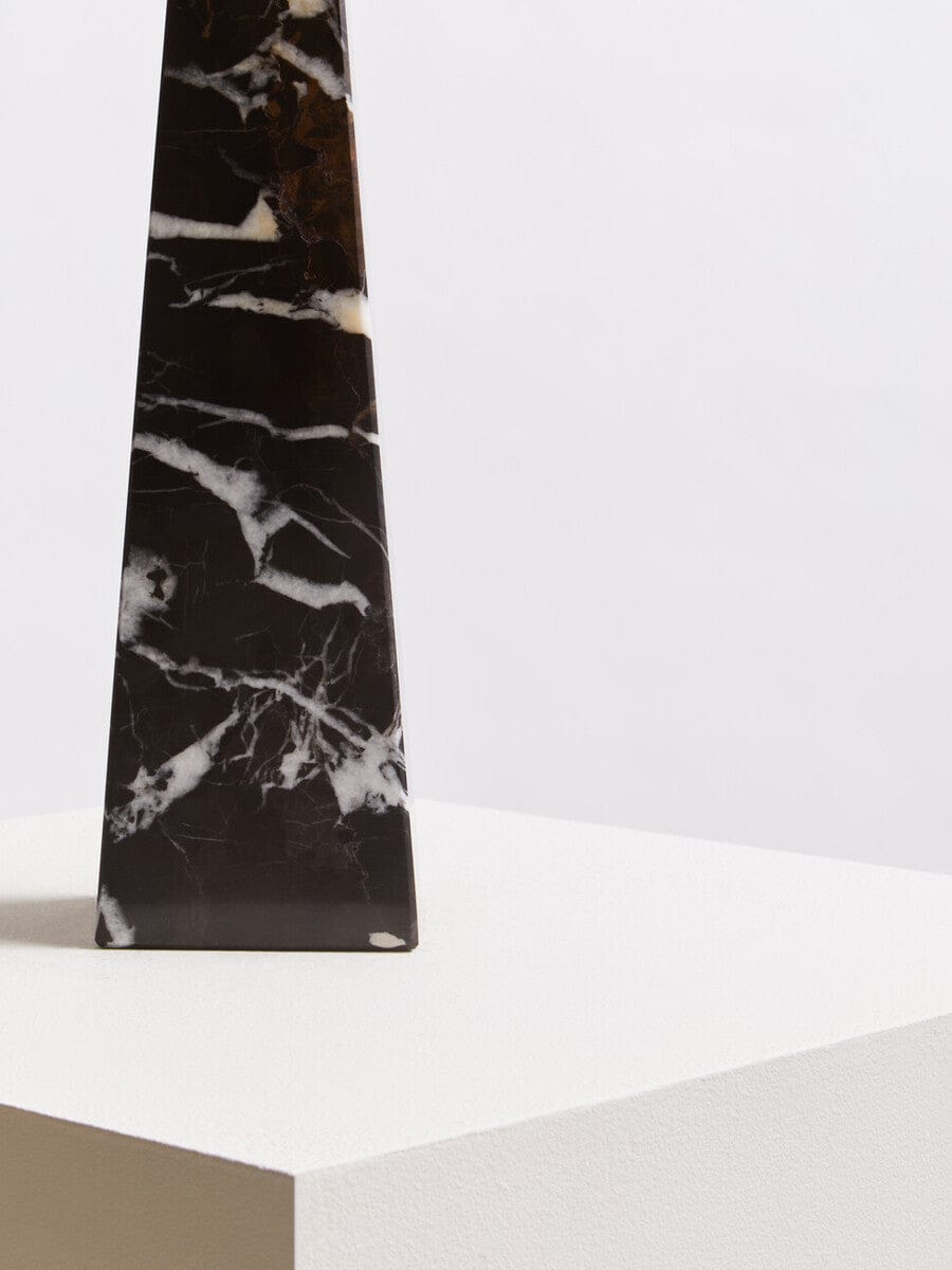 Hamilton Interiors Accessories Salmo Large Black Marble Obelisk House of Isabella UK
