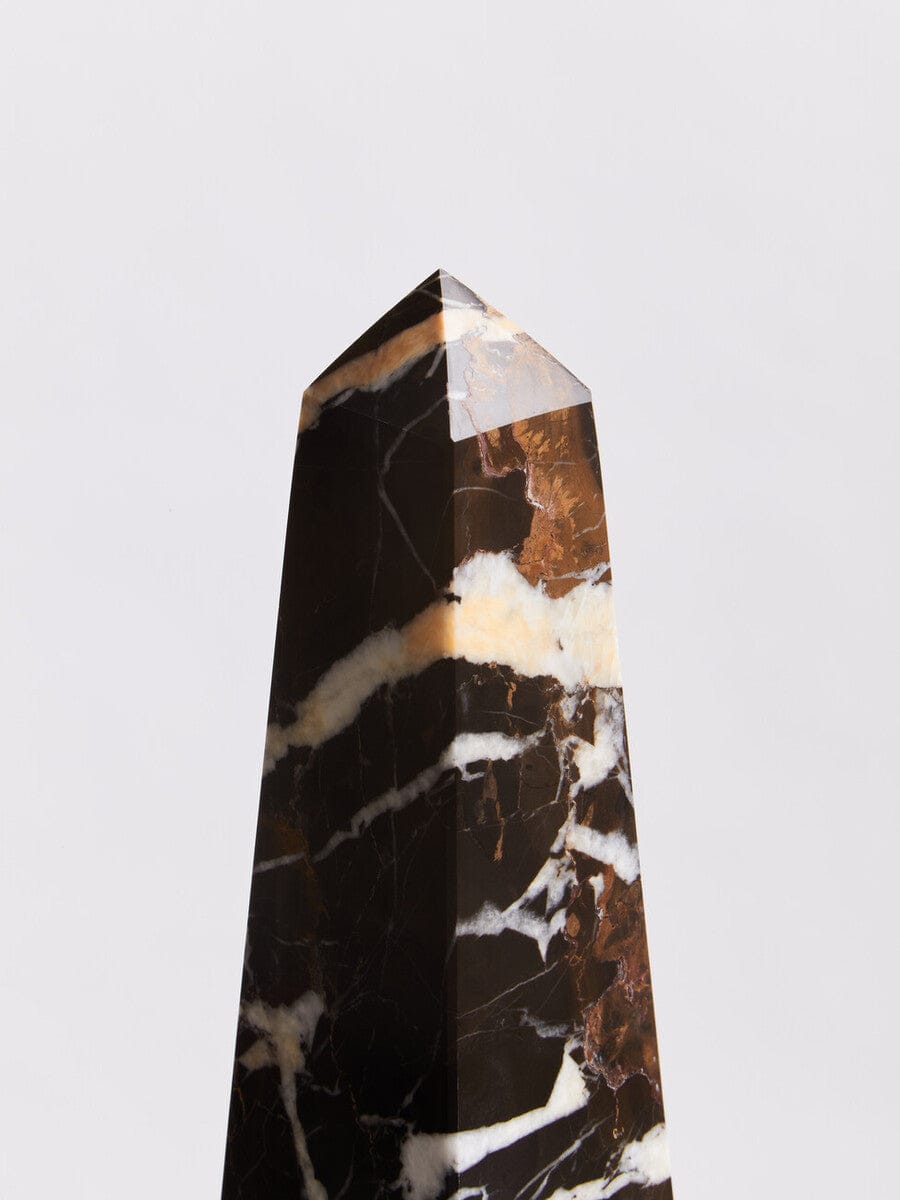 Hamilton Interiors Accessories Salmo Large Black Marble Obelisk House of Isabella UK