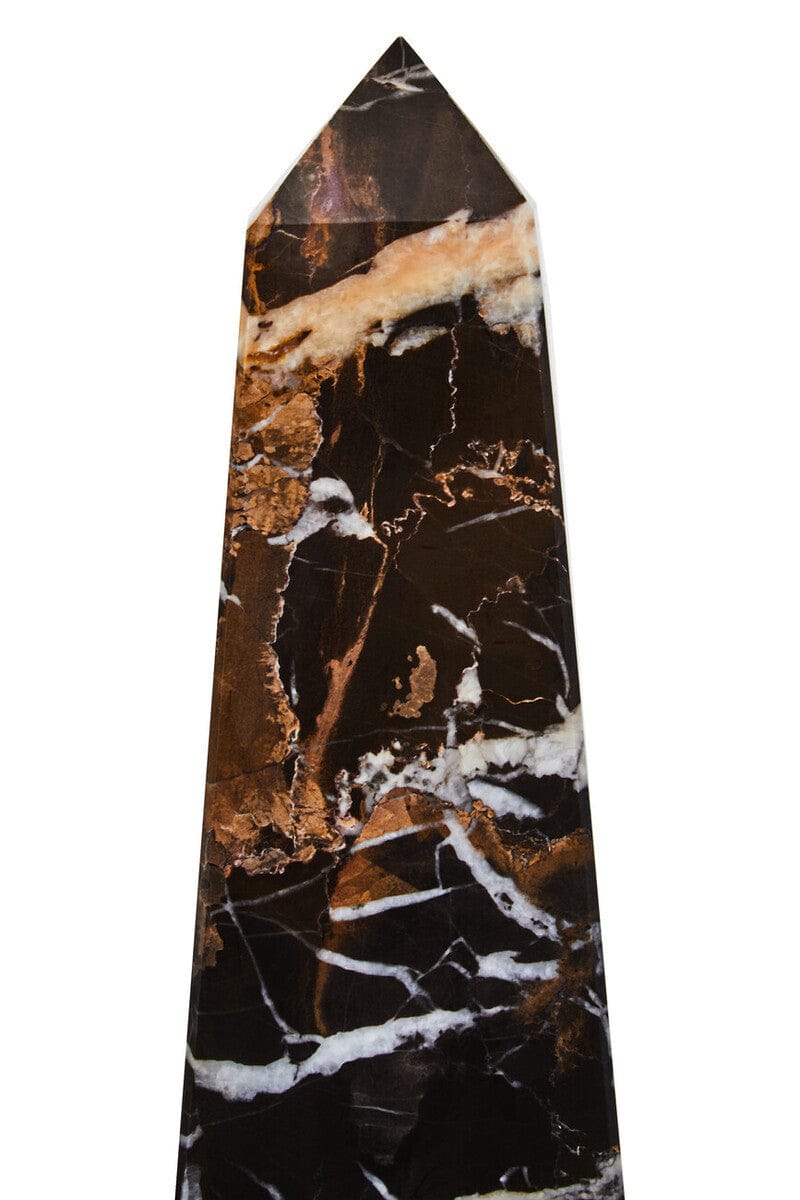 Hamilton Interiors Accessories Salmo Large Black Marble Obelisk House of Isabella UK