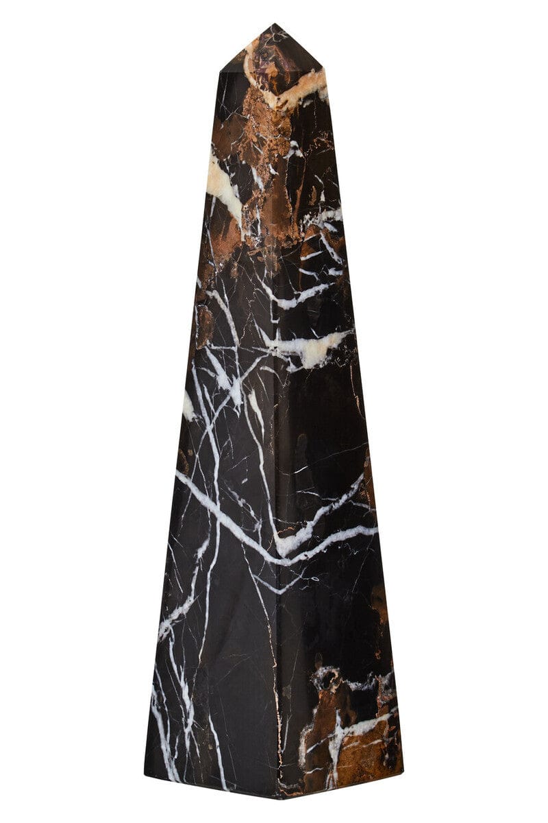 Hamilton Interiors Accessories Salmo Large Black Marble Obelisk House of Isabella UK