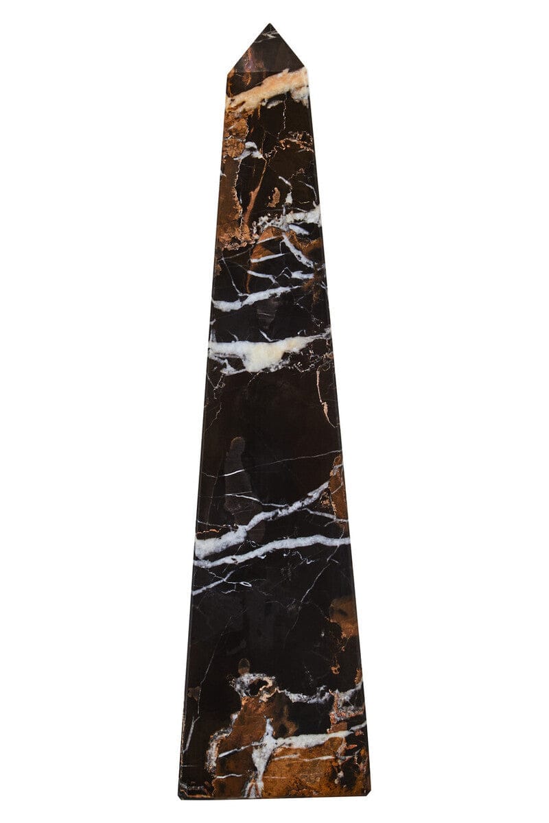Hamilton Interiors Accessories Salmo Large Black Marble Obelisk House of Isabella UK