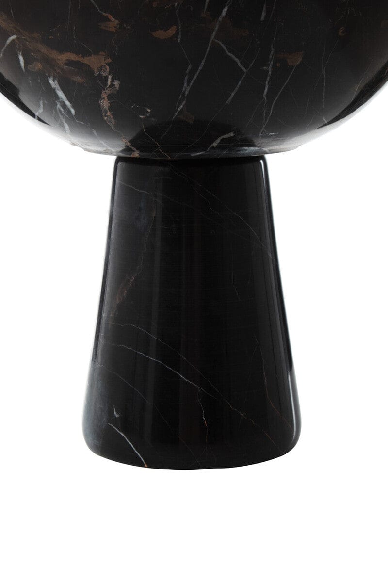 Hamilton Interiors Accessories Salmo Large Black Marble Pedestal Bowl House of Isabella UK