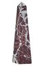 Hamilton Interiors Accessories Salmo Large Red Marble Obelisk House of Isabella UK