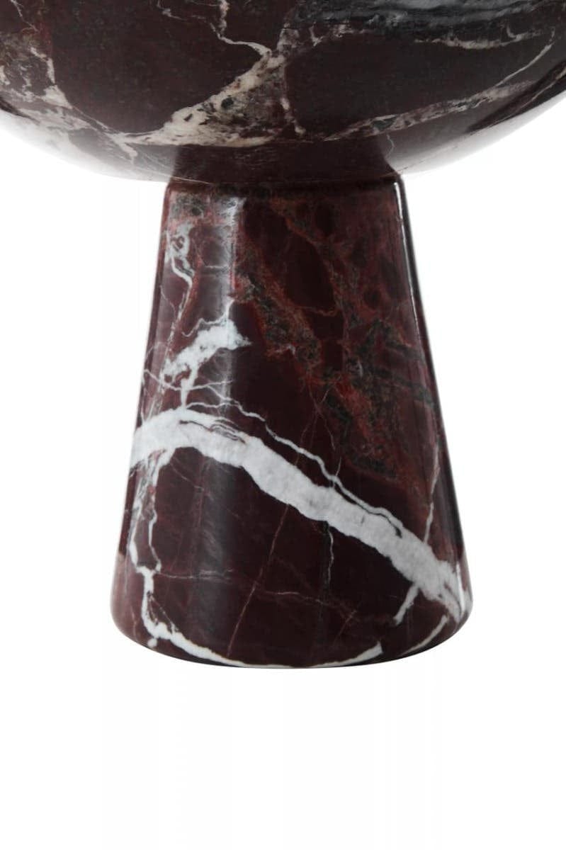Hamilton Interiors Accessories Salmo Large Red Marble Pedestal Bowl House of Isabella UK