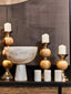 Hamilton Interiors Accessories Salmo Large White Marble Pedestal Bowl House of Isabella UK