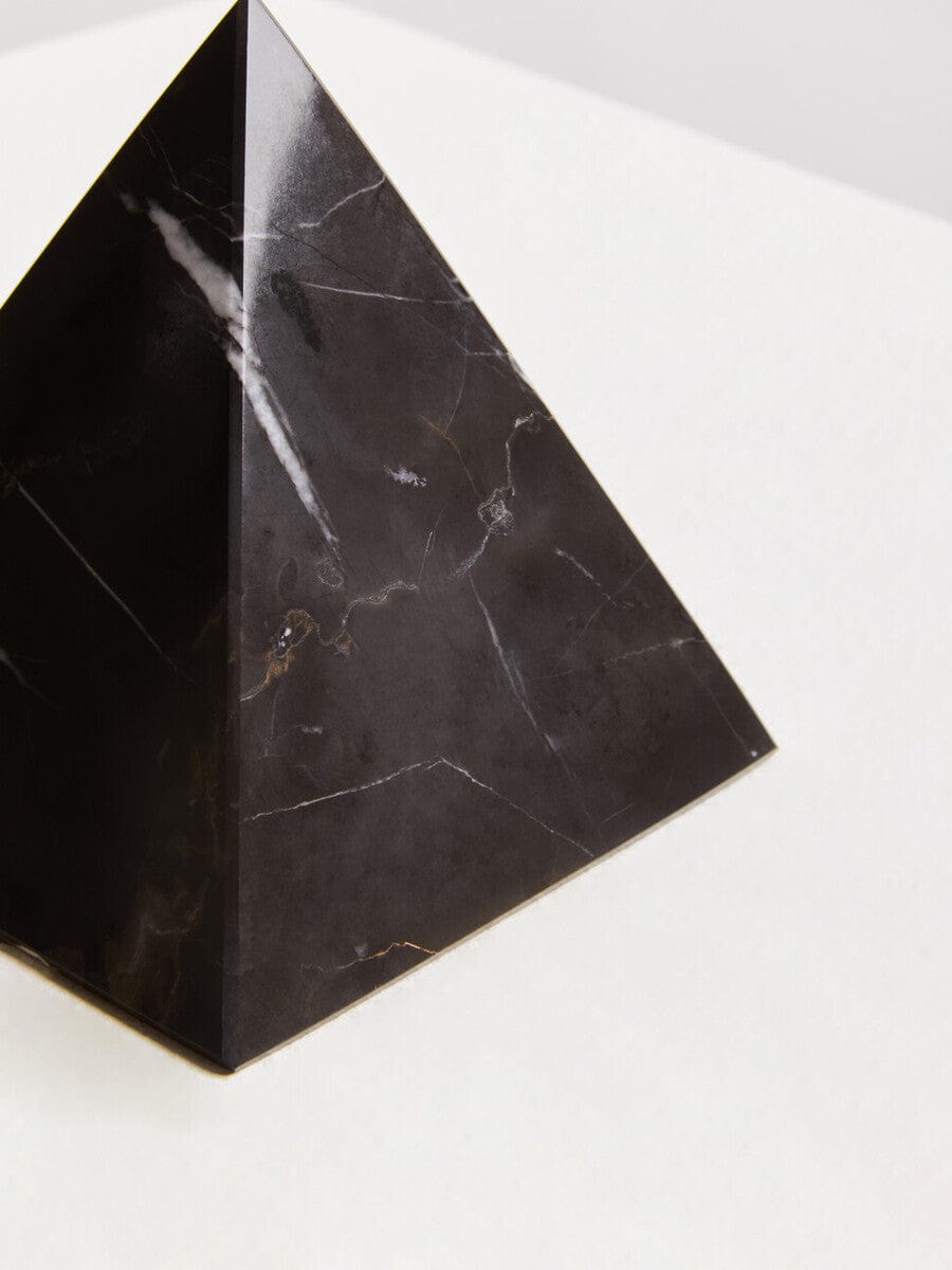 Hamilton Interiors Accessories Salmo Marble Pyramid Ornament House of Isabella UK