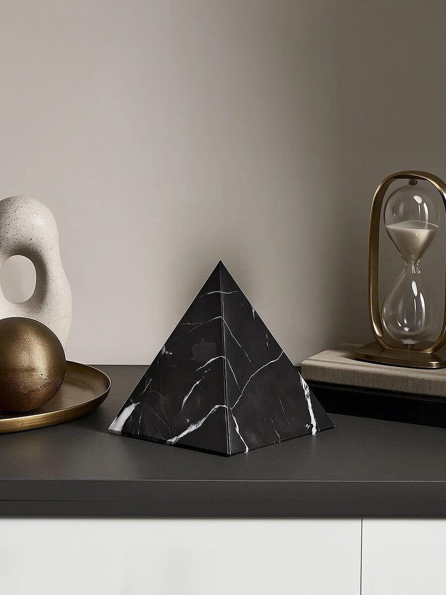 Hamilton Interiors Accessories Salmo Marble Pyramid Ornament House of Isabella UK