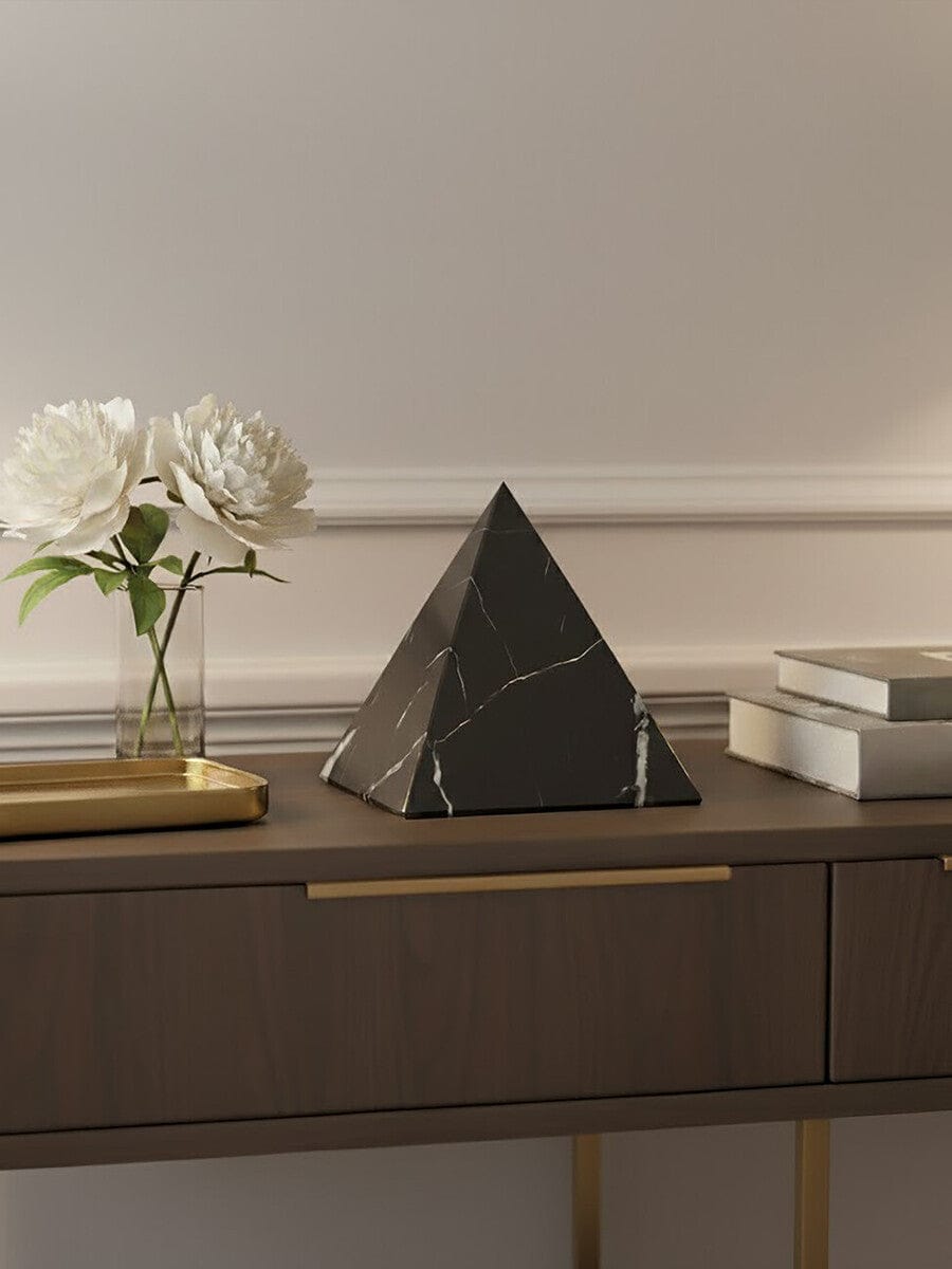 Hamilton Interiors Accessories Salmo Marble Pyramid Ornament House of Isabella UK