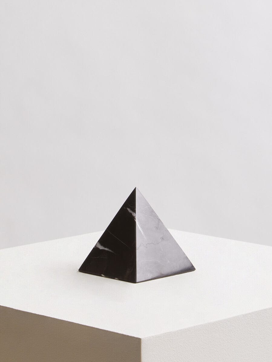 Hamilton Interiors Accessories Salmo Marble Pyramid Ornament House of Isabella UK