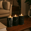 Hamilton Interiors Accessories Salmo Set Of Three Black Marble Tealight Holders House of Isabella UK
