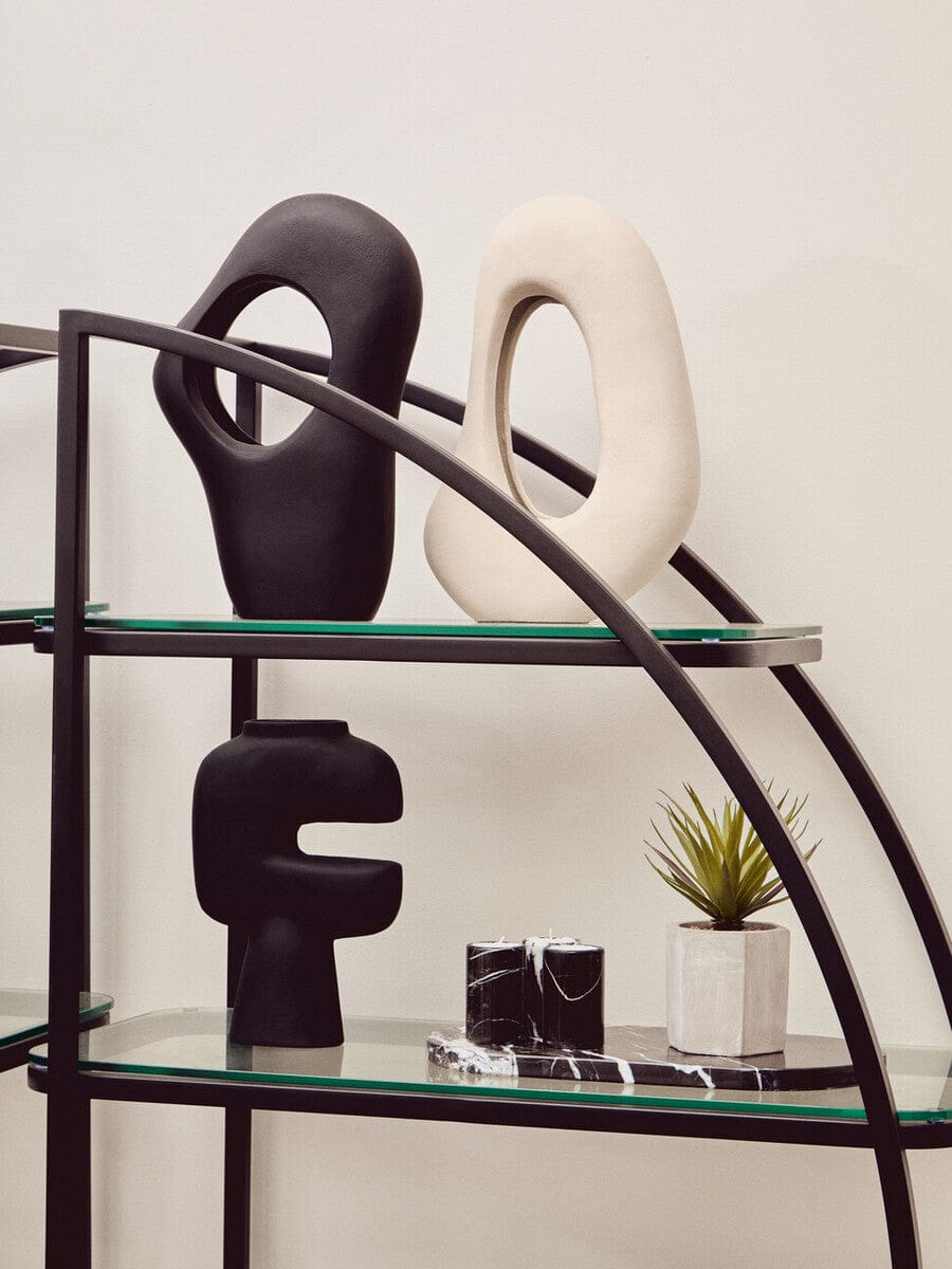 Hamilton Interiors Accessories Salmo Set Of Three Black Marble Tealight Holders House of Isabella UK