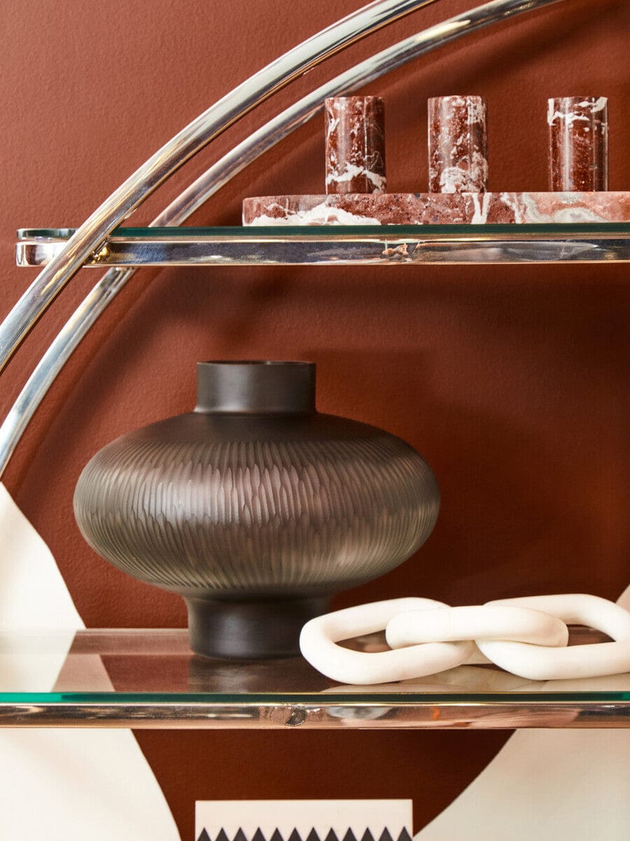 Hamilton Interiors Accessories Salmo Set Of Three Red Marble Tealight Holders House of Isabella UK