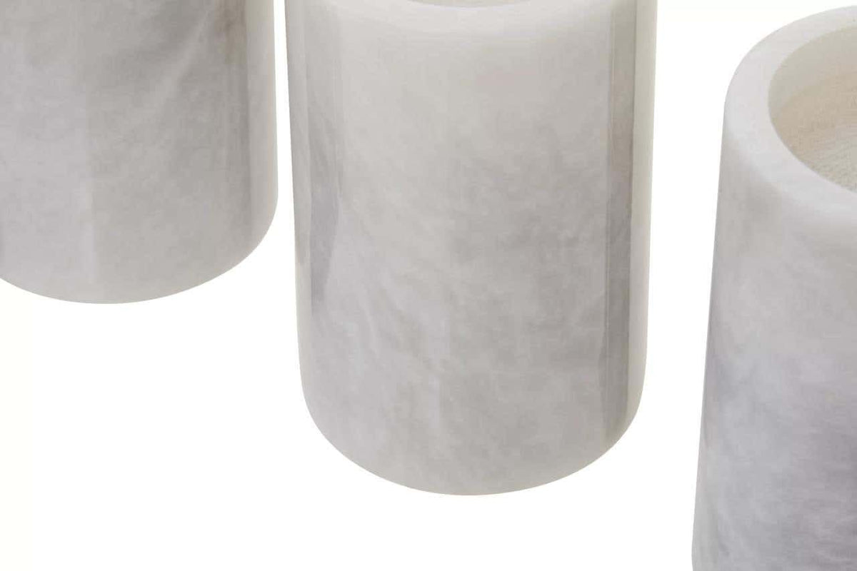 Hamilton Interiors Accessories Salmo Set Of Three White Marble Tealight Holders House of Isabella UK