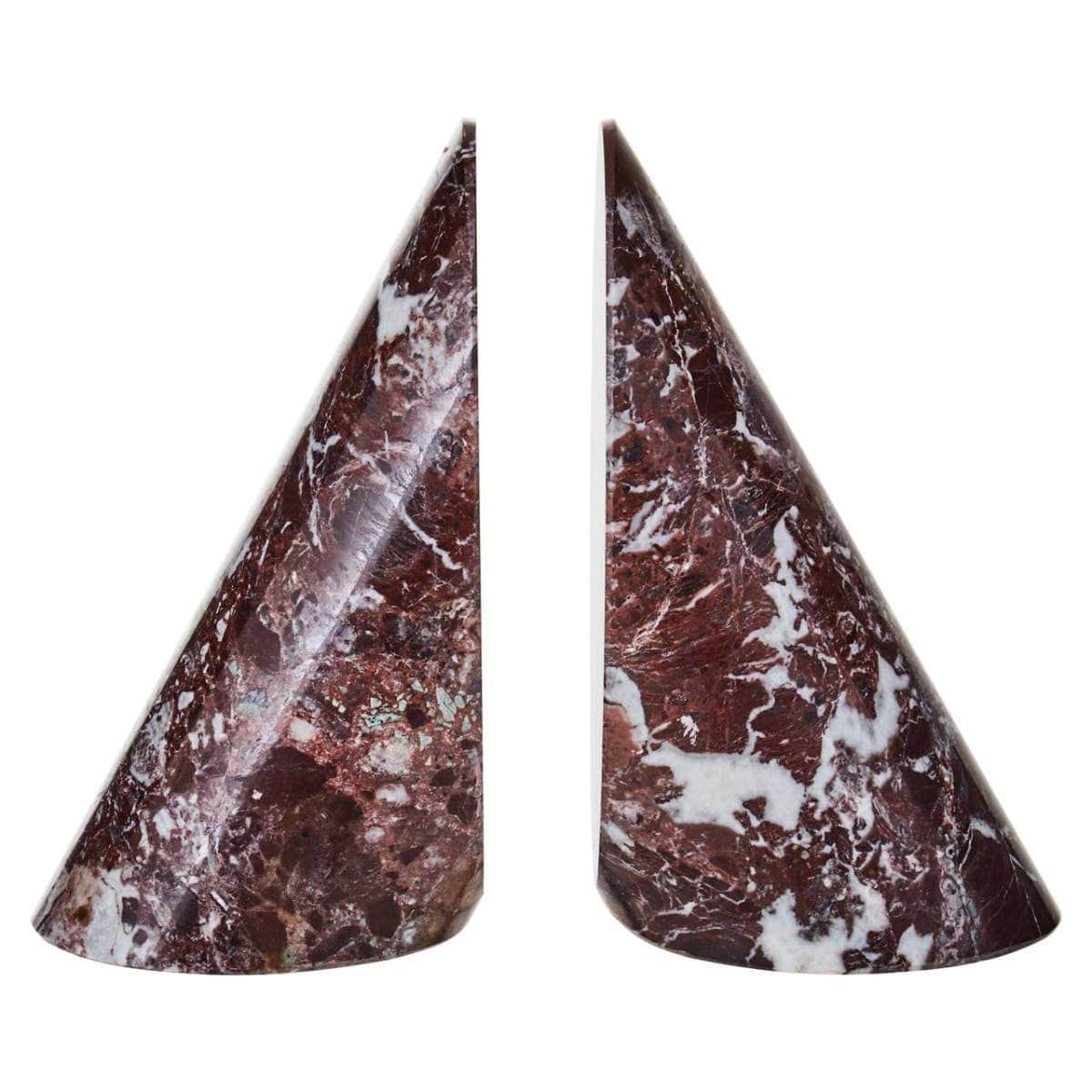 Hamilton Interiors Accessories Salmo Set Of Two Red Marble Bookends House of Isabella UK