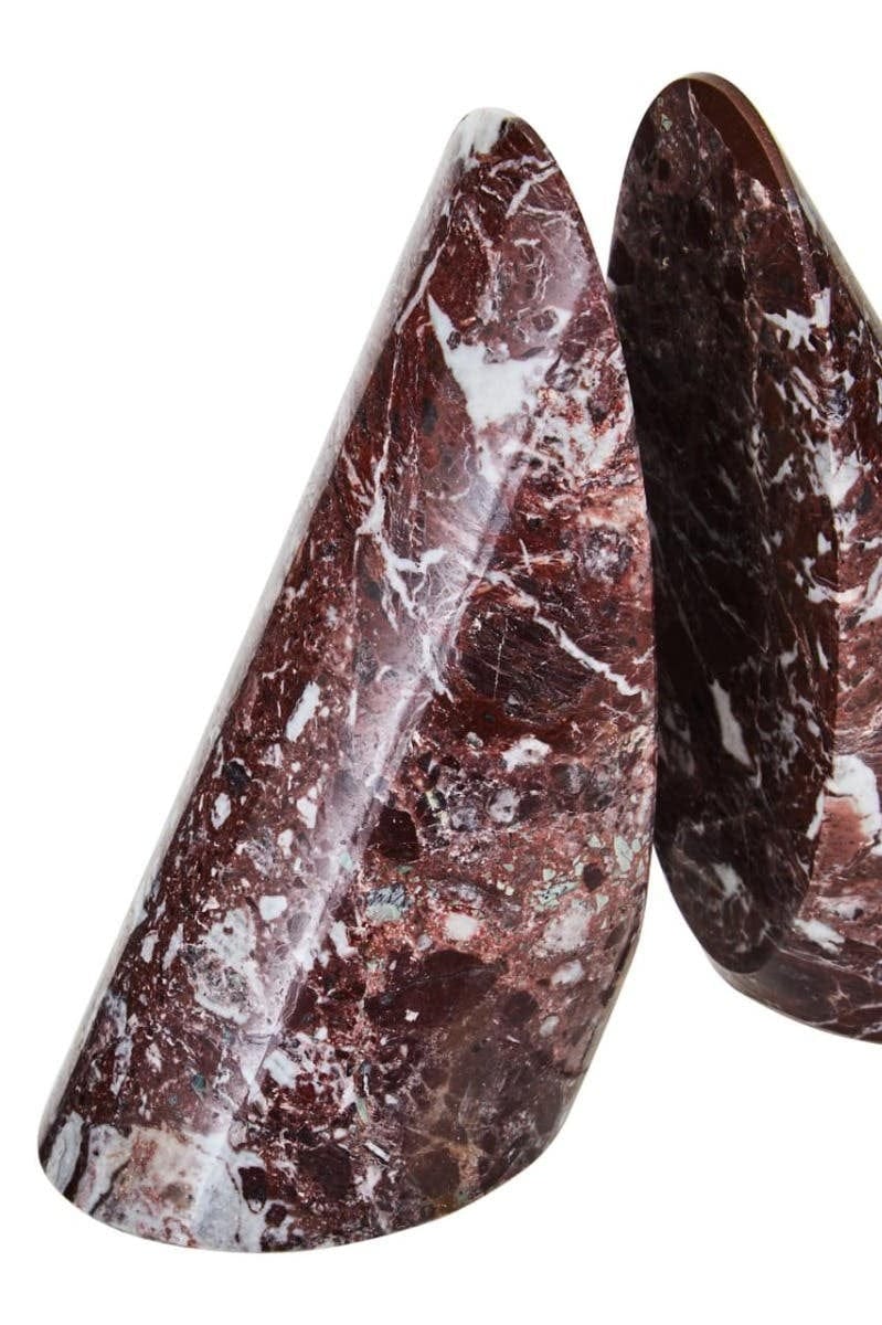 Hamilton Interiors Accessories Salmo Set Of Two Red Marble Bookends House of Isabella UK