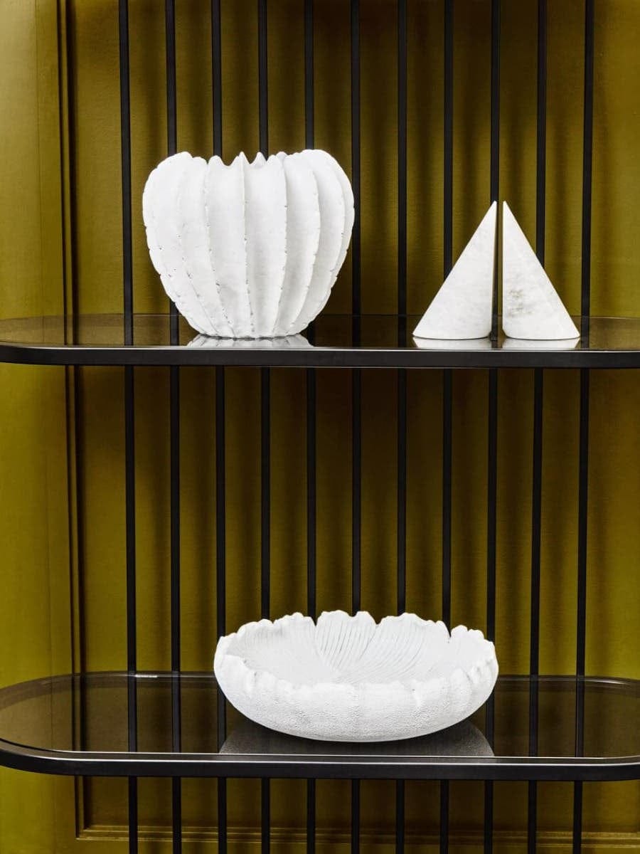 Hamilton Interiors Accessories Salmo Set Of Two White Marble Bookends House of Isabella UK