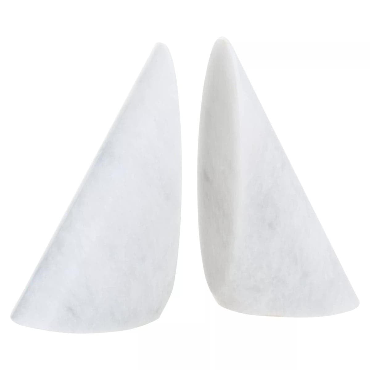 Hamilton Interiors Accessories Salmo Set Of Two White Marble Bookends House of Isabella UK