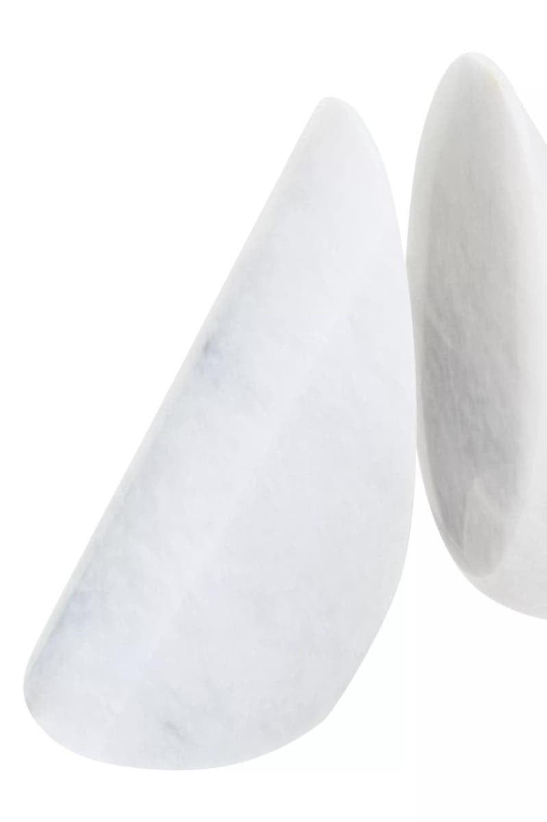 Hamilton Interiors Accessories Salmo Set Of Two White Marble Bookends House of Isabella UK