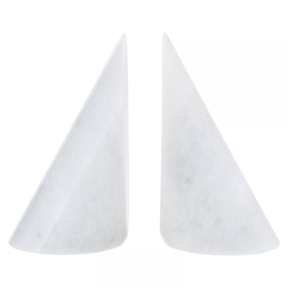 Hamilton Interiors Accessories Salmo Set Of Two White Marble Bookends House of Isabella UK