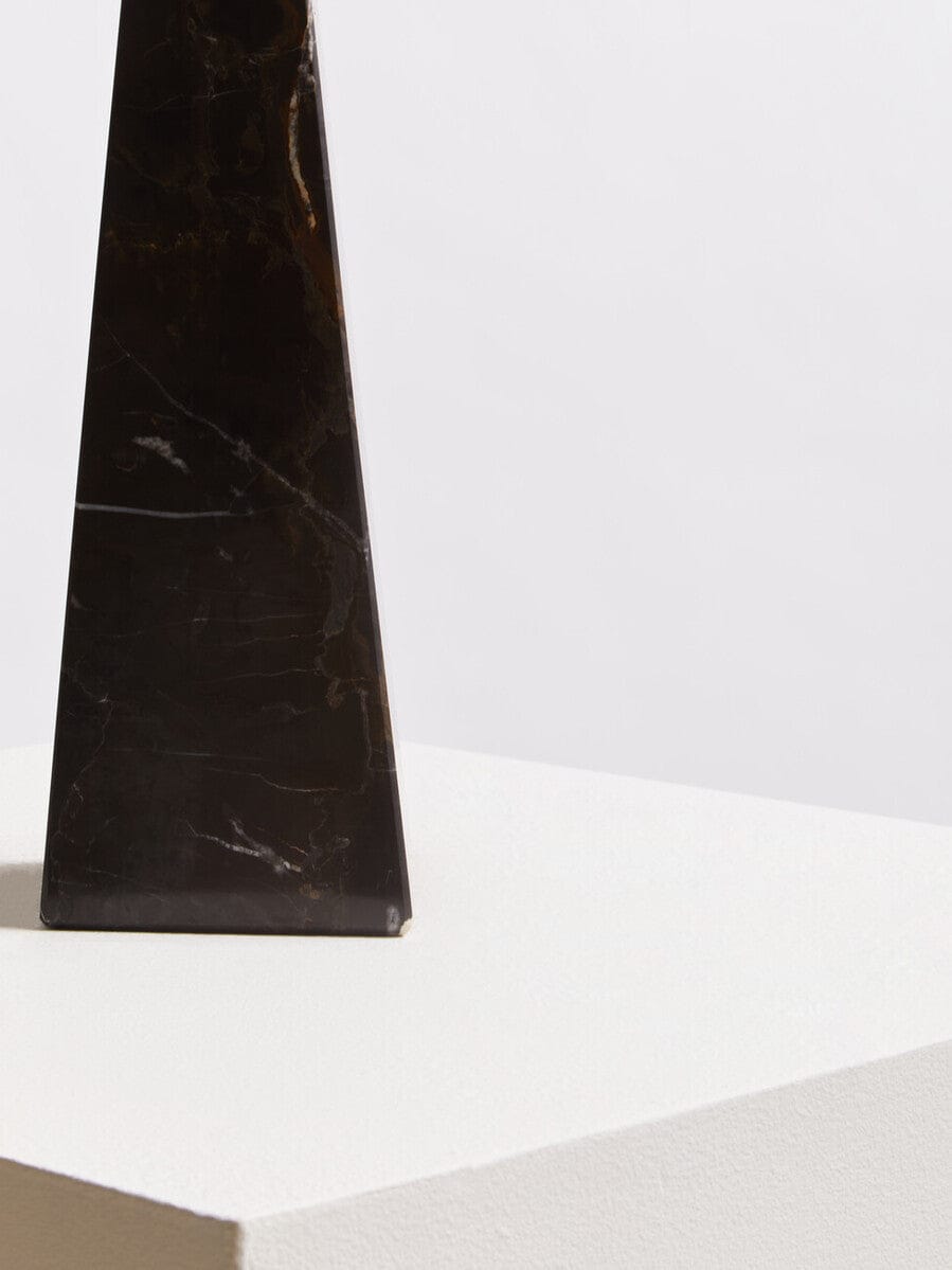 Hamilton Interiors Accessories Salmo Small Black Marble Obelisk House of Isabella UK