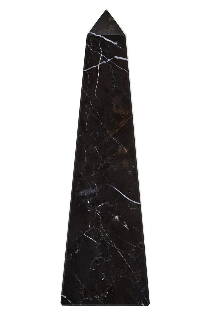 Hamilton Interiors Accessories Salmo Small Black Marble Obelisk House of Isabella UK