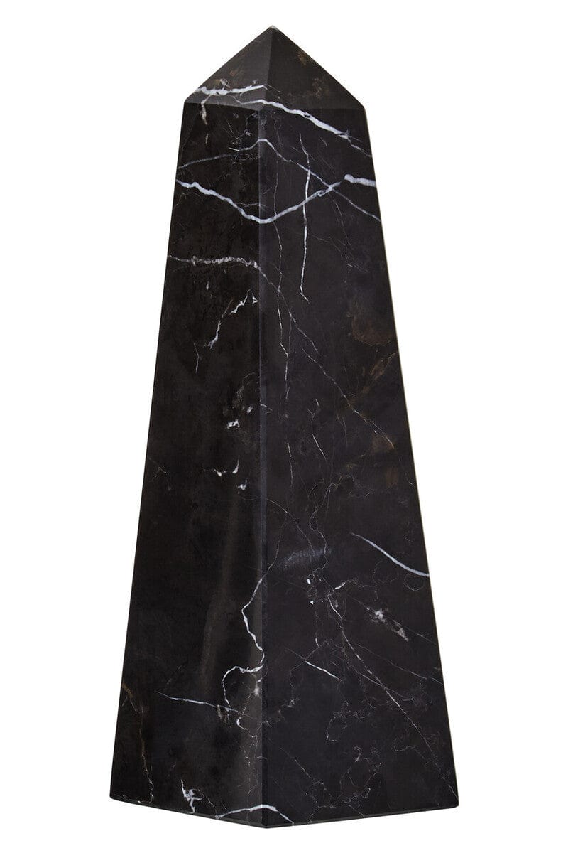 Hamilton Interiors Accessories Salmo Small Black Marble Obelisk House of Isabella UK
