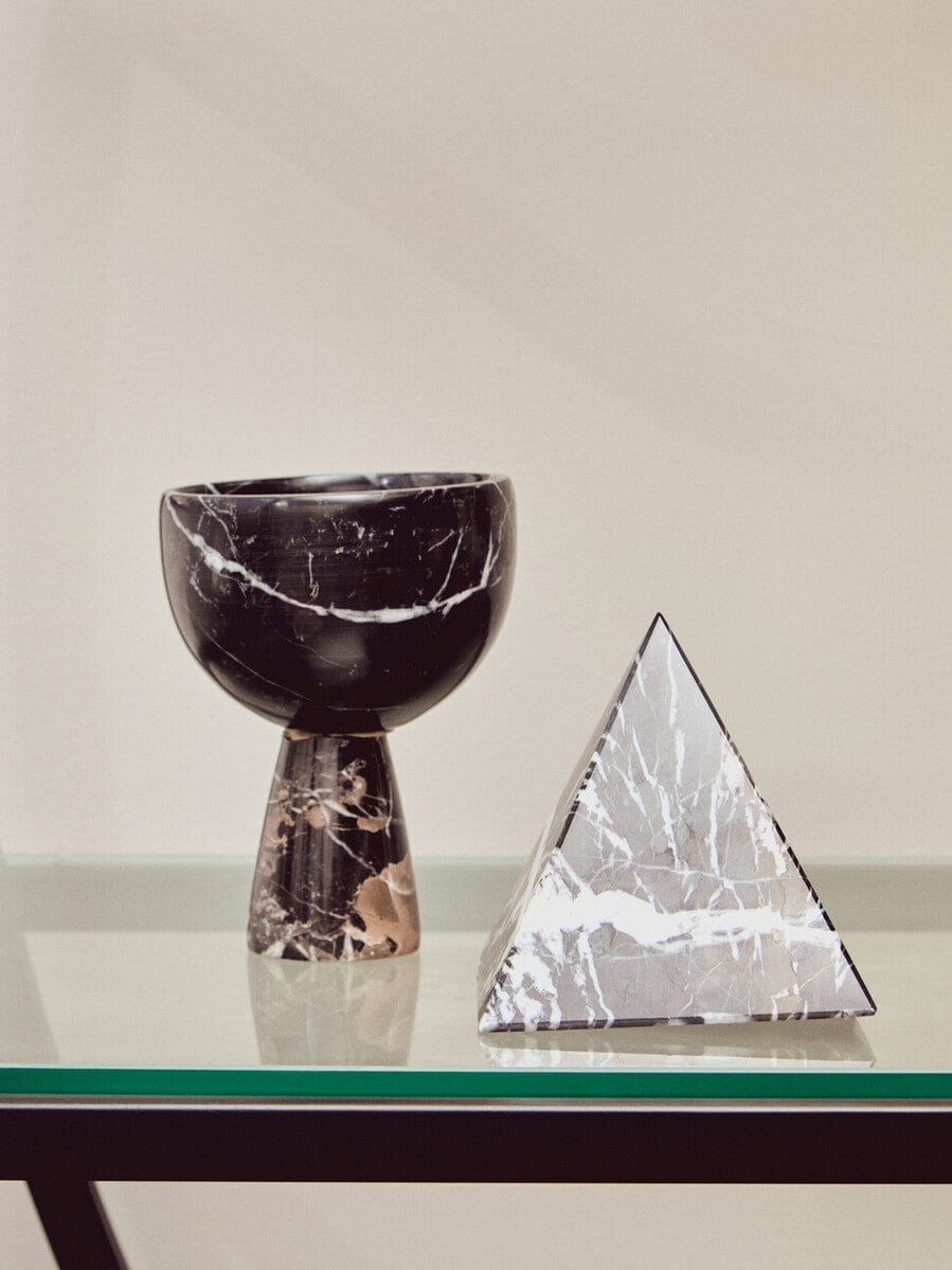 Hamilton Interiors Accessories Salmo Small Black Marble Pedestal Bowl House of Isabella UK