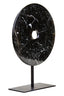 Hamilton Interiors Accessories Salmo Small Black Marble Round Dia 20cm Disc Sculpture House of Isabella UK