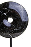 Hamilton Interiors Accessories Salmo Small Black Marble Round Dia 20cm Disc Sculpture House of Isabella UK