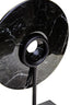 Hamilton Interiors Accessories Salmo Small Black Marble Round Dia 20cm Disc Sculpture House of Isabella UK