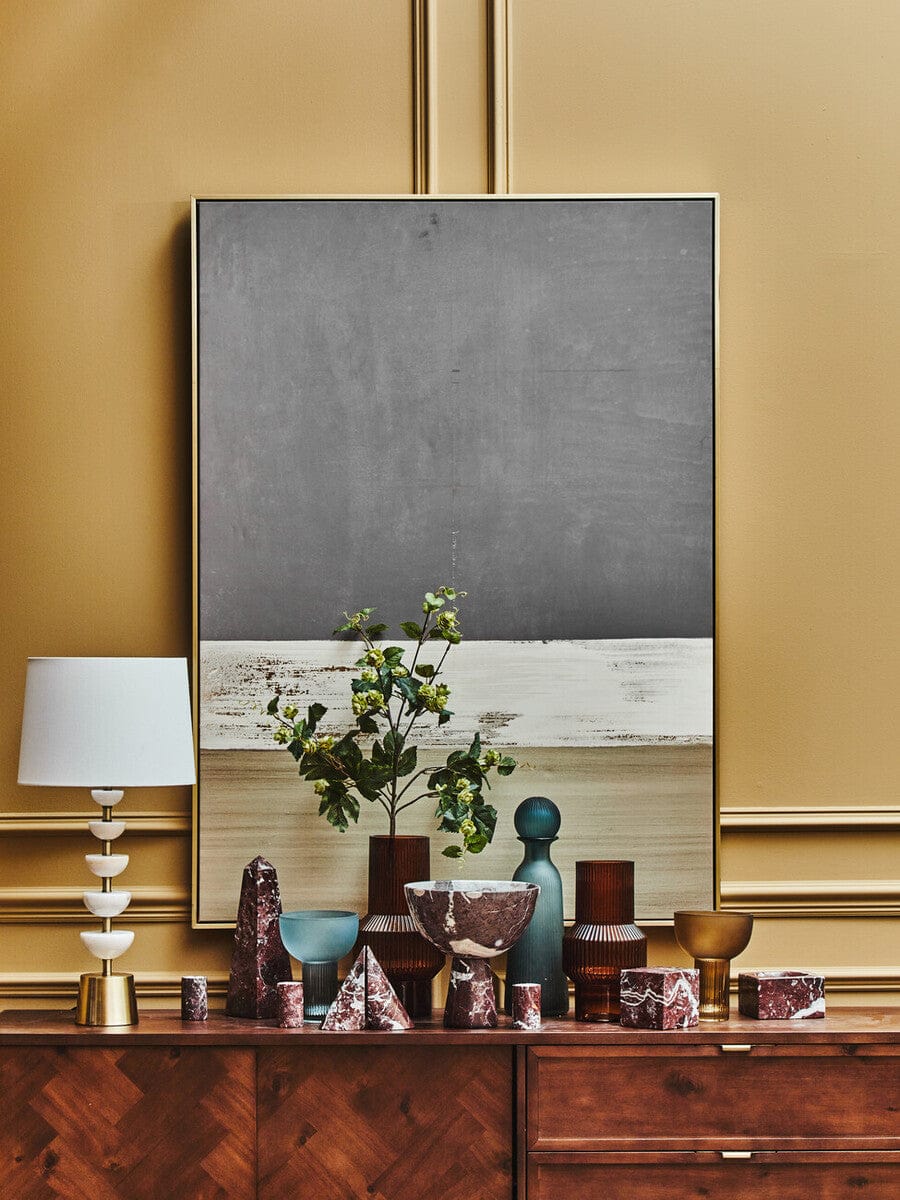 Hamilton Interiors Accessories Salmo Small Red Marble Obelisk House of Isabella UK