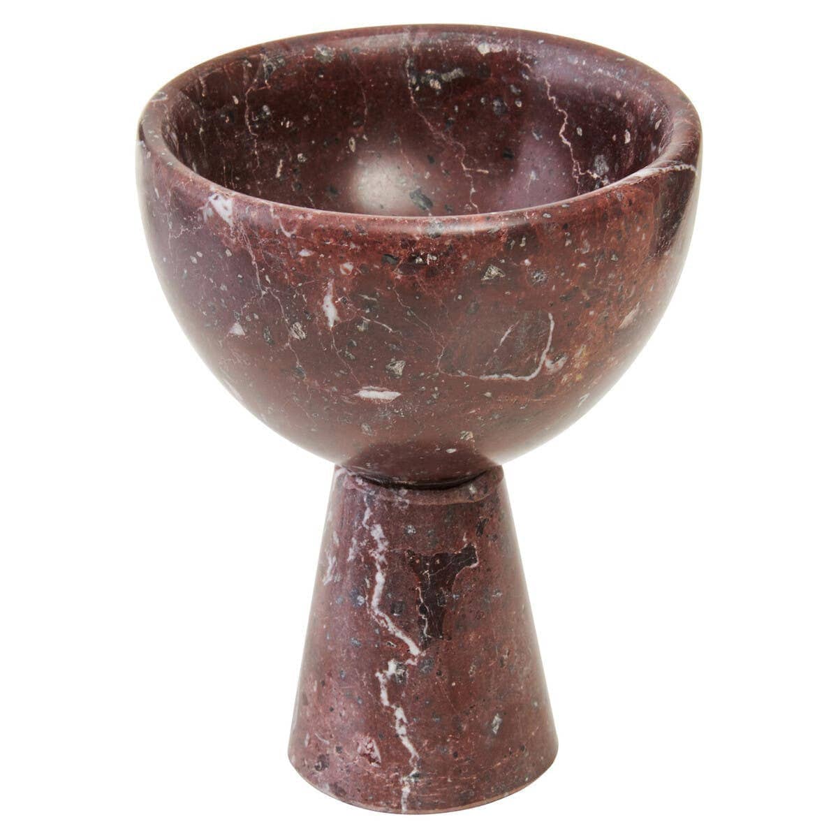Hamilton Interiors Accessories Salmo Small Red Marble Pedestal Bowl House of Isabella UK