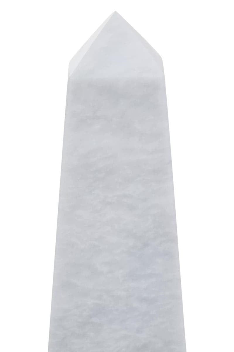 Hamilton Interiors Accessories Salmo Small White Marble Obelisk House of Isabella UK