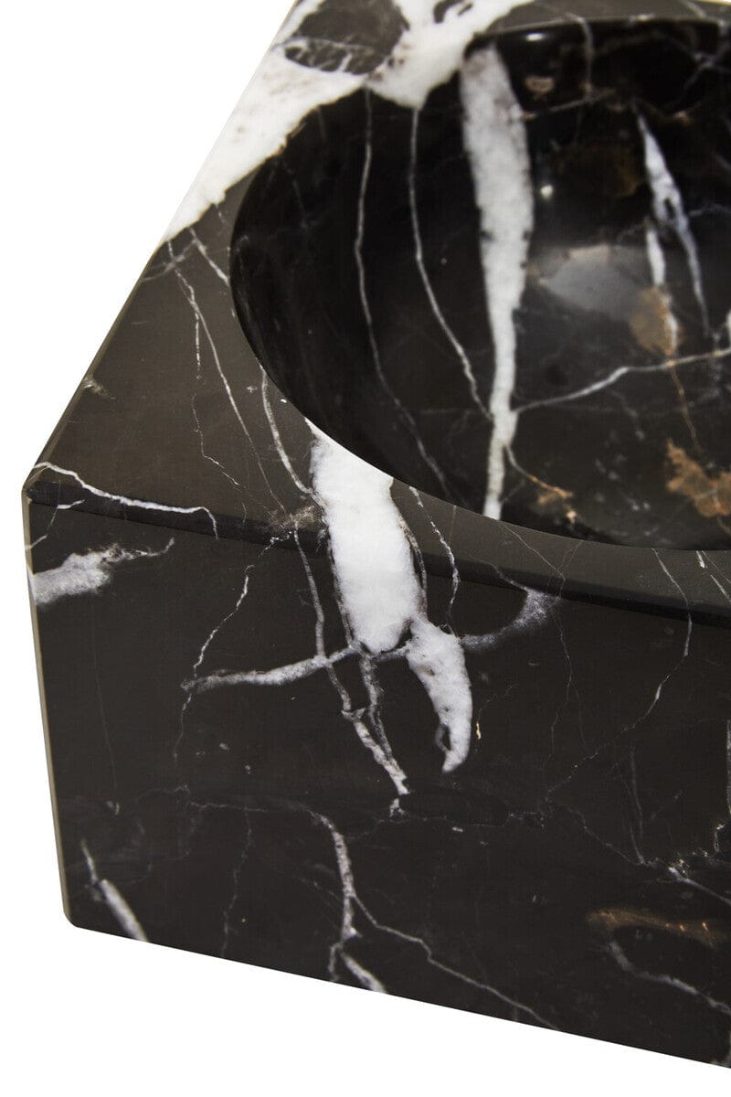 Hamilton Interiors Accessories Salmo Square Black Marble Bowl House of Isabella UK