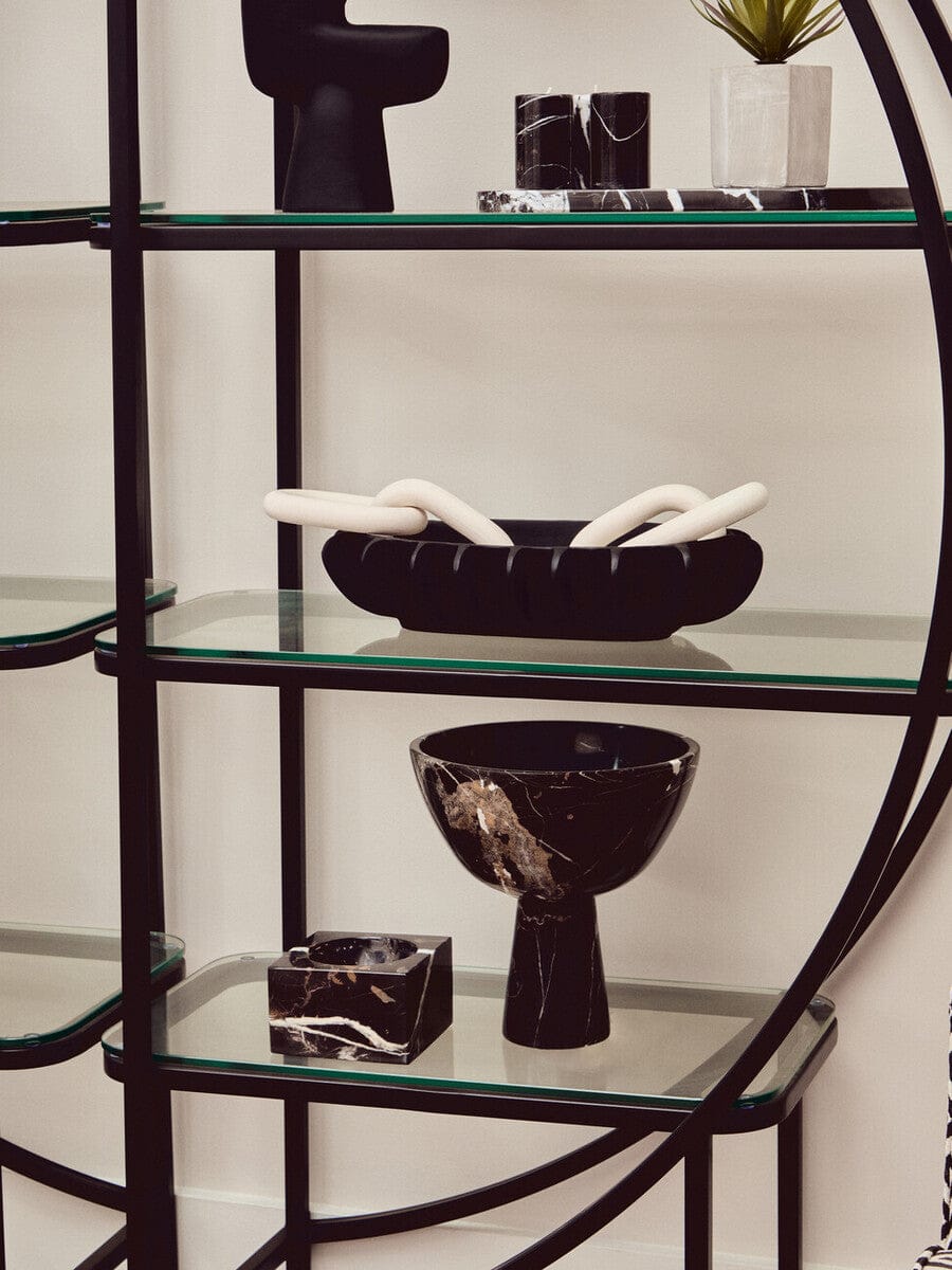 Hamilton Interiors Accessories Salmo Square Black Marble Bowl House of Isabella UK