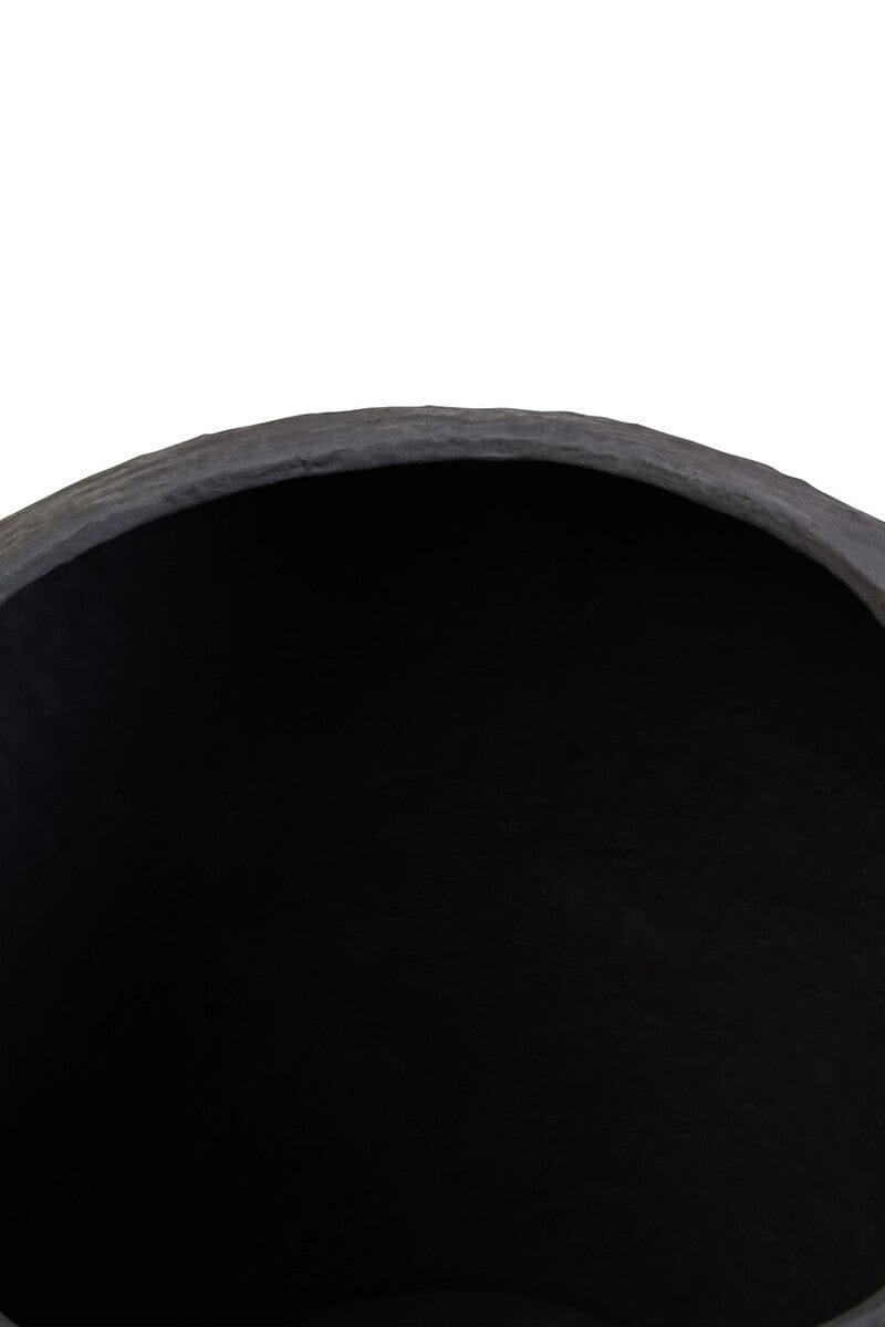 Hamilton Interiors Accessories Sanai Cotton Mache Large Black Planter House of Isabella UK