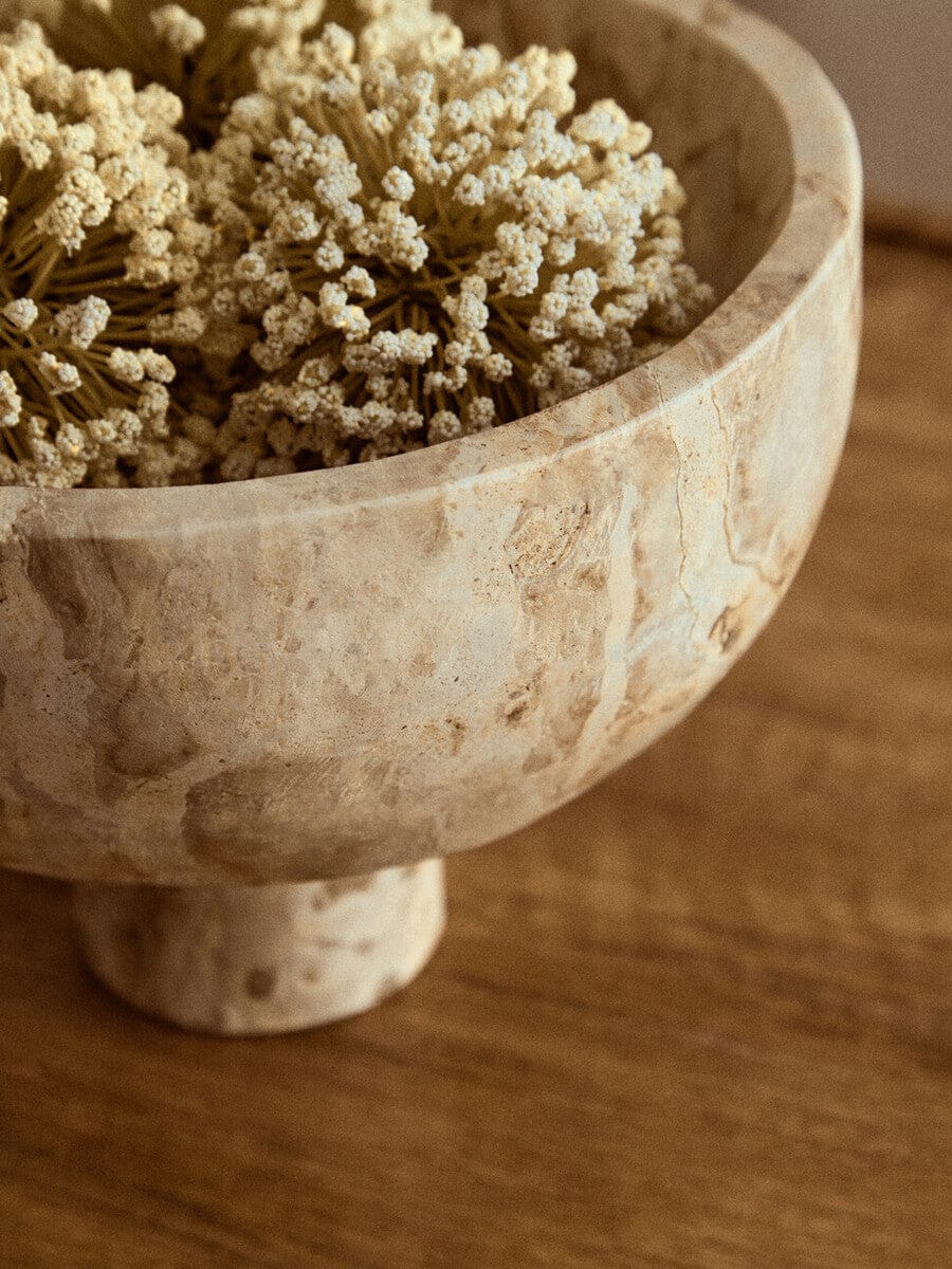 Hamilton Interiors Accessories Santino Chocolate Marble Pedestal Bowl House of Isabella UK