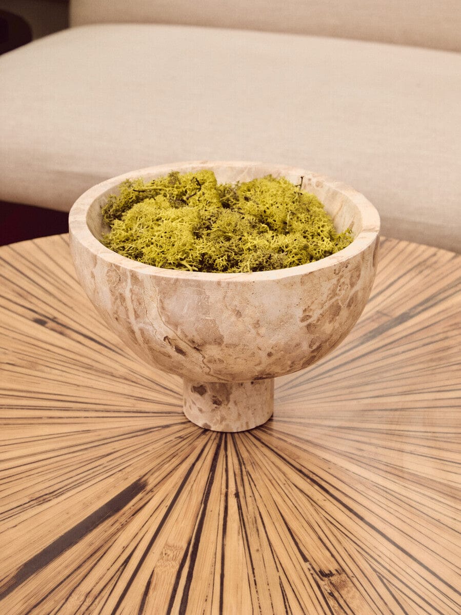 Hamilton Interiors Accessories Santino Chocolate Marble Pedestal Bowl House of Isabella UK