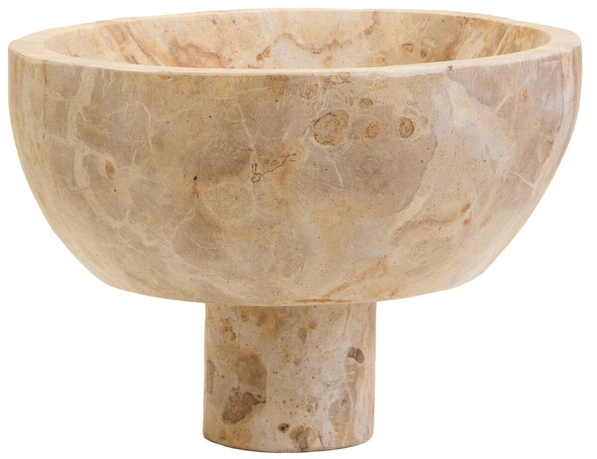Hamilton Interiors Accessories Santino Chocolate Marble Pedestal Bowl House of Isabella UK