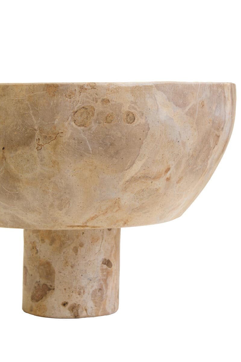 Hamilton Interiors Accessories Santino Chocolate Marble Pedestal Bowl House of Isabella UK