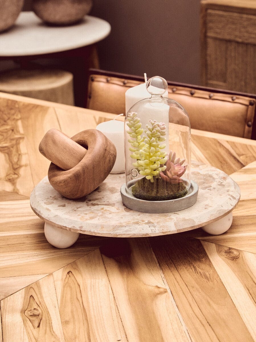 Hamilton Interiors Accessories Santino Chocolate Marble Riser House of Isabella UK