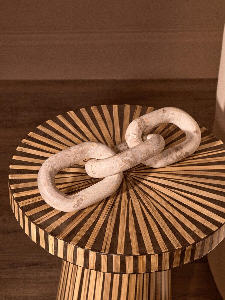 Hamilton Interiors Accessories Santino Chocolate Marble Three Link Chain House of Isabella UK