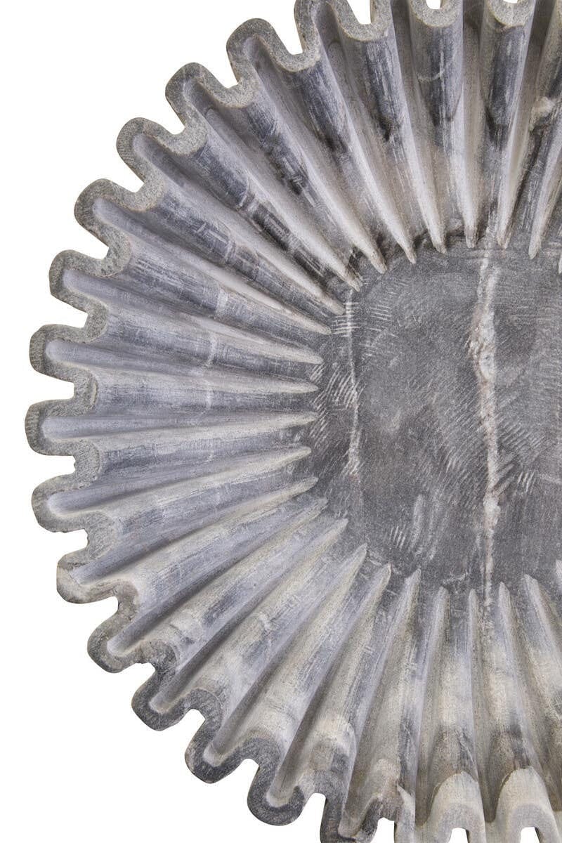 Hamilton Interiors Accessories Savio Large Grey Fluted Marble Bowl House of Isabella UK
