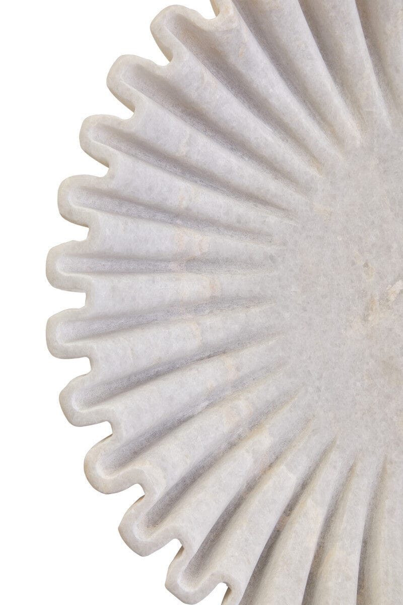 Hamilton Interiors Accessories Savio Large White Fluted Marble Bowl House of Isabella UK