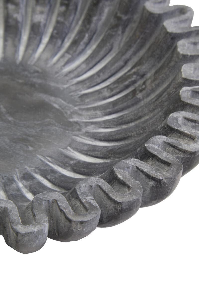 Hamilton Interiors Accessories Savio Small Grey Fluted Marble Bowl House of Isabella UK