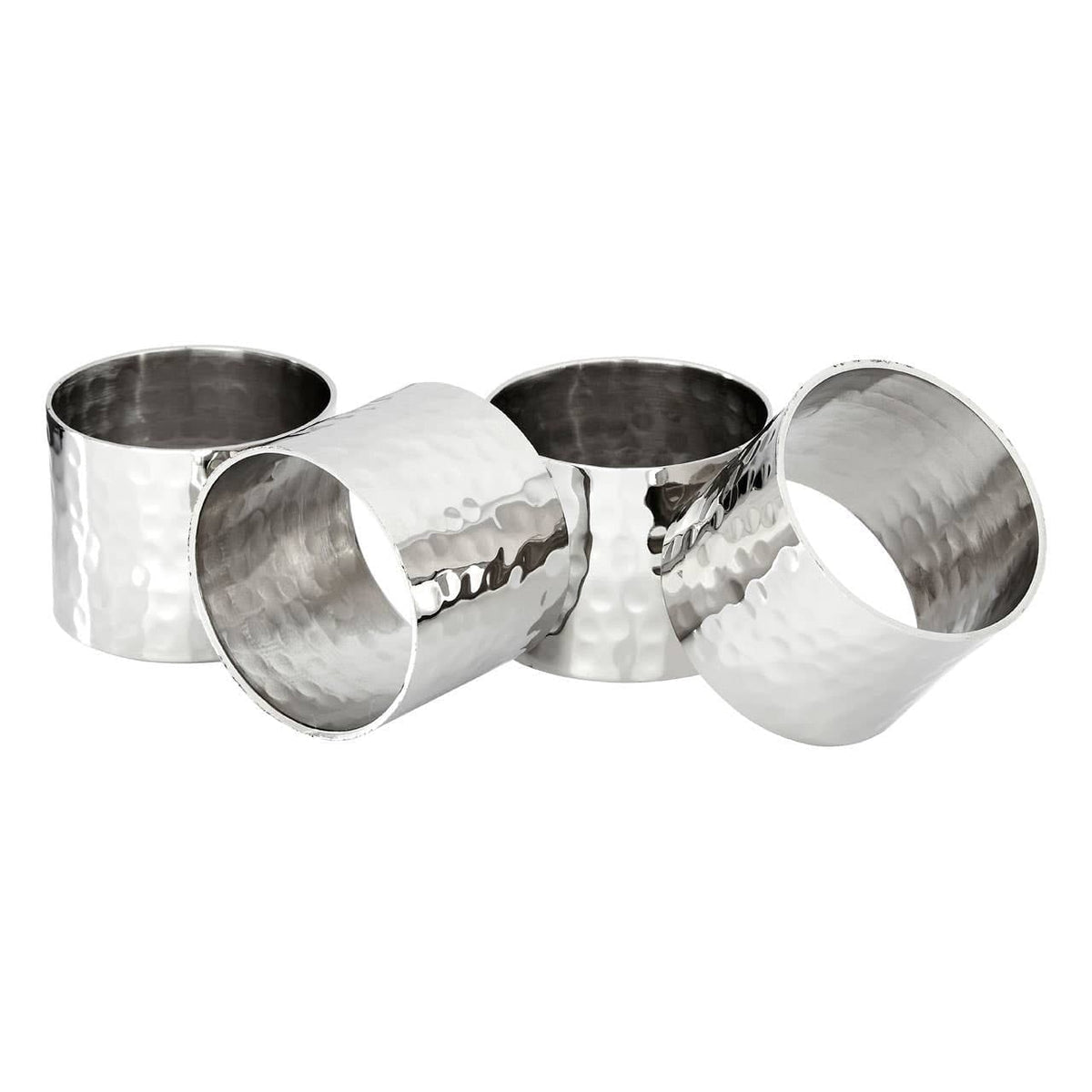 Hamilton Interiors Accessories Set Of Four Silver Finish Napkin Rings House of Isabella UK