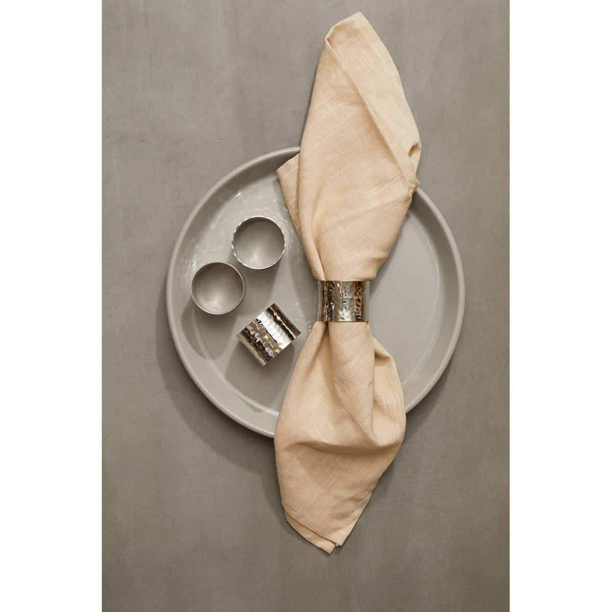 Hamilton Interiors Accessories Set Of Four Silver Finish Napkin Rings House of Isabella UK